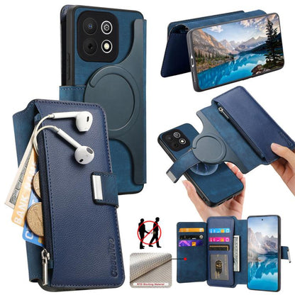 CaseNeo MagSafe RFID Anti-theft Zipper Wallet Retro Leather Phone Case, For Huawei nova 16, For Huawei Pura 90 5G, For Huawei Enjoy 90 Plus 5G, For Huawei Mate 70 Air 5G, For Huawei Pura 80 Ultra 5G, For Huawei Pura 80 Pro / 80 Pro+ 5G                 ...