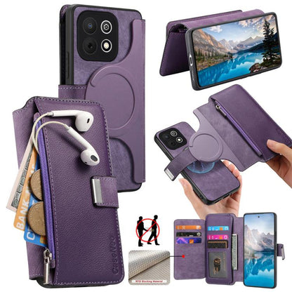 CaseNeo MagSafe RFID Anti-theft Zipper Wallet Retro Leather Phone Case, For Huawei nova 16, For Huawei Pura 90 5G, For Huawei Enjoy 90 Plus 5G, For Huawei Mate 70 Air 5G, For Huawei Pura 80 Ultra 5G, For Huawei Pura 80 Pro / 80 Pro+ 5G                 ...