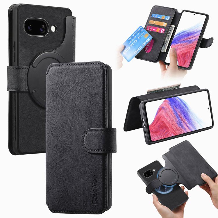 CaseNeo MagSafe RFID Anti-theft Retro Leather Phone Case, For Google Pixel 10a, For Google Pixel 10 Pro XL / 9 Pro XL, For Google Pixel 10 / 10 Pro / 9 / 9 Pro, For Google Pixel 9a
