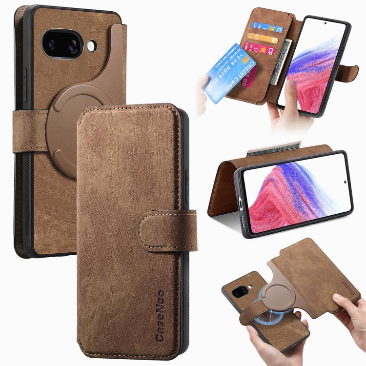 CaseNeo MagSafe RFID Anti-theft Retro Leather Phone Case, For Google Pixel 10a, For Google Pixel 10 Pro XL / 9 Pro XL, For Google Pixel 10 / 10 Pro / 9 / 9 Pro, For Google Pixel 9a