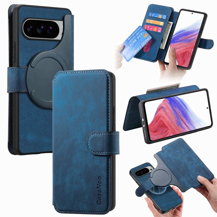 CaseNeo MagSafe RFID Anti-theft Retro Leather Phone Case, For Google Pixel 10a, For Google Pixel 10 Pro XL / 9 Pro XL, For Google Pixel 10 / 10 Pro / 9 / 9 Pro, For Google Pixel 9a