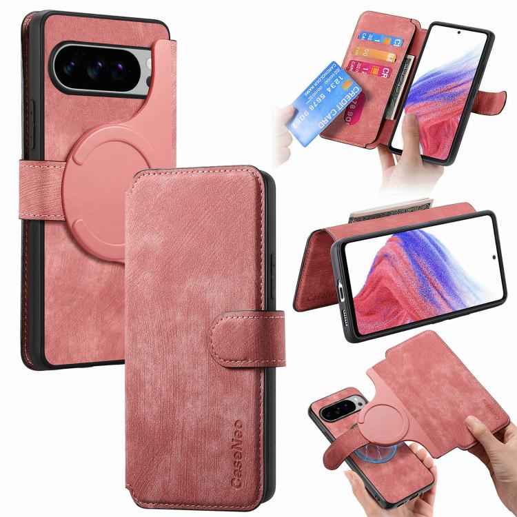 CaseNeo MagSafe RFID Anti-theft Retro Leather Phone Case, For Google Pixel 10a, For Google Pixel 10 Pro XL / 9 Pro XL, For Google Pixel 10 / 10 Pro / 9 / 9 Pro, For Google Pixel 9a
