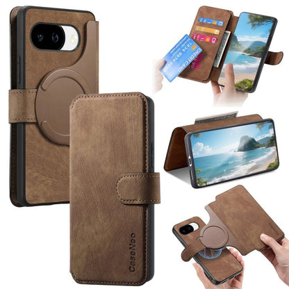 CaseNeo MagSafe RFID Anti-theft Retro Leather Phone Case, For Google Pixel 10a, For Google Pixel 10 Pro XL / 9 Pro XL, For Google Pixel 10 / 10 Pro / 9 / 9 Pro, For Google Pixel 9a