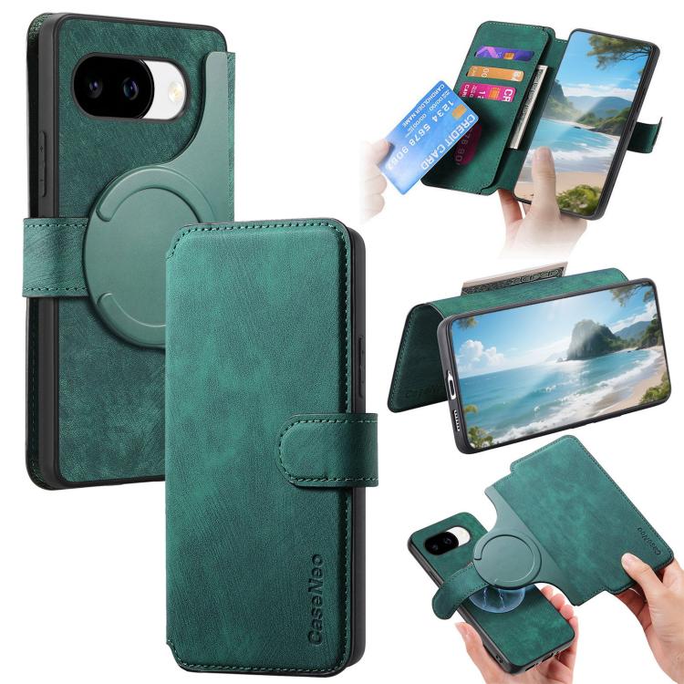 CaseNeo MagSafe RFID Anti-theft Retro Leather Phone Case, For Google Pixel 10a, For Google Pixel 10 Pro XL / 9 Pro XL, For Google Pixel 10 / 10 Pro / 9 / 9 Pro, For Google Pixel 9a