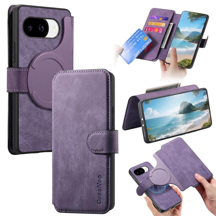 CaseNeo MagSafe RFID Anti-theft Retro Leather Phone Case, For Google Pixel 10a, For Google Pixel 10 Pro XL / 9 Pro XL, For Google Pixel 10 / 10 Pro / 9 / 9 Pro, For Google Pixel 9a