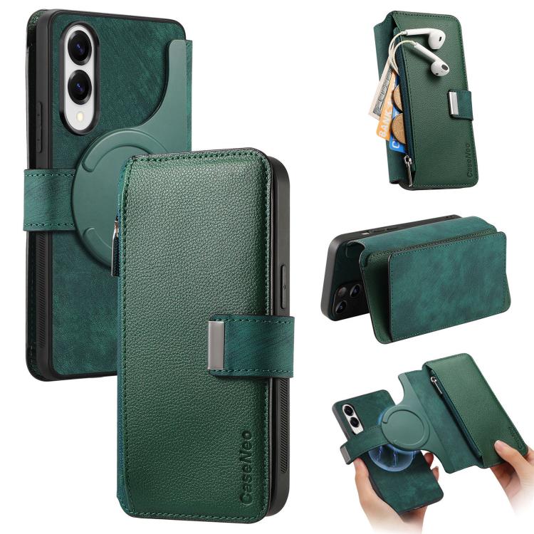 CaseNeo MagSafe RFID Anti-theft Zipper Wallet Retro Leather Phone Case, For Galaxy S26+ 5G, For Galaxy S26 Ultra 5G, For Galaxy S26 5G, For Galaxy S25 FE 5G, For Galaxy S25 Edge 5G, For Galaxy S25 5G, For Galaxy S25+ 5G, For Galaxy S25 Ultra 5G        ...