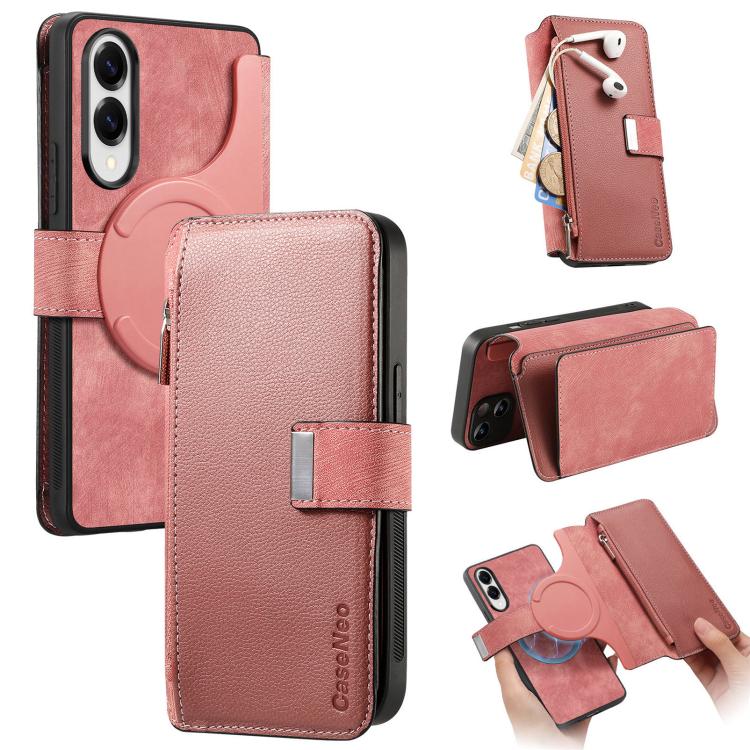 CaseNeo MagSafe RFID Anti-theft Zipper Wallet Retro Leather Phone Case, For Galaxy S26+ 5G, For Galaxy S26 Ultra 5G, For Galaxy S26 5G, For Galaxy S25 FE 5G, For Galaxy S25 Edge 5G, For Galaxy S25 5G, For Galaxy S25+ 5G, For Galaxy S25 Ultra 5G        ...