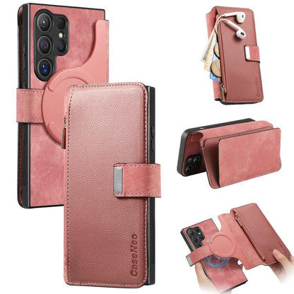 CaseNeo MagSafe RFID Anti-theft Zipper Wallet Retro Leather Phone Case, For Galaxy S26+ 5G, For Galaxy S26 Ultra 5G, For Galaxy S26 5G, For Galaxy S25 FE 5G, For Galaxy S25 Edge 5G, For Galaxy S25 5G, For Galaxy S25+ 5G, For Galaxy S25 Ultra 5G        ...