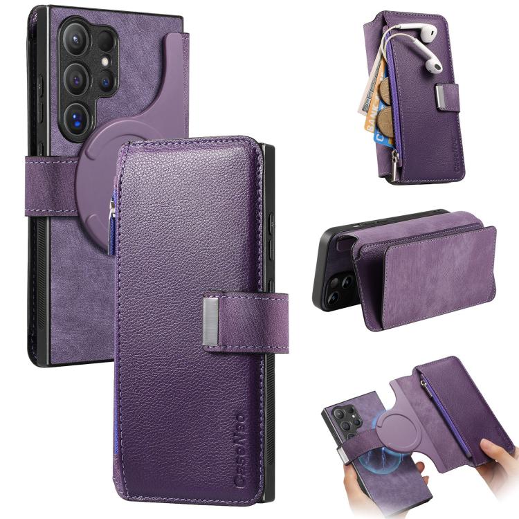 CaseNeo MagSafe RFID Anti-theft Zipper Wallet Retro Leather Phone Case, For Galaxy S26+ 5G, For Galaxy S26 Ultra 5G, For Galaxy S26 5G, For Galaxy S25 FE 5G, For Galaxy S25 Edge 5G, For Galaxy S25 5G, For Galaxy S25+ 5G, For Galaxy S25 Ultra 5G        ...