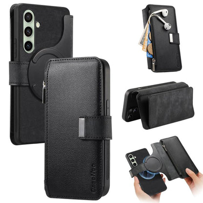 CaseNeo MagSafe RFID Anti-theft Zipper Wallet Retro Leather Phone Case, For Galaxy S26+ 5G, For Galaxy S26 Ultra 5G, For Galaxy S26 5G, For Galaxy S25 FE 5G, For Galaxy S25 Edge 5G, For Galaxy S25 5G, For Galaxy S25+ 5G, For Galaxy S25 Ultra 5G        ...