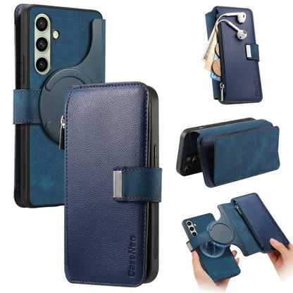 CaseNeo MagSafe RFID Anti-theft Zipper Wallet Retro Leather Phone Case, For Galaxy S26+ 5G, For Galaxy S26 Ultra 5G, For Galaxy S26 5G, For Galaxy S25 FE 5G, For Galaxy S25 Edge 5G, For Galaxy S25 5G, For Galaxy S25+ 5G, For Galaxy S25 Ultra 5G        ...