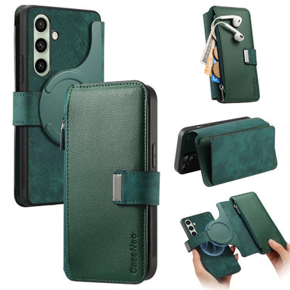 CaseNeo MagSafe RFID Anti-theft Zipper Wallet Retro Leather Phone Case, For Galaxy S26+ 5G, For Galaxy S26 Ultra 5G, For Galaxy S26 5G, For Galaxy S25 FE 5G, For Galaxy S25 Edge 5G, For Galaxy S25 5G, For Galaxy S25+ 5G, For Galaxy S25 Ultra 5G        ...