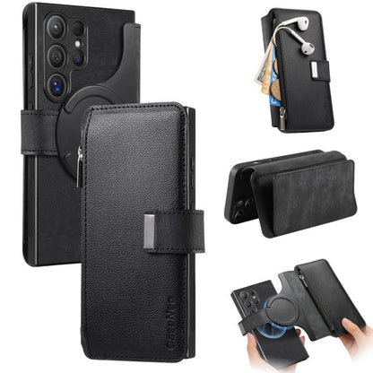 CaseNeo MagSafe RFID Anti-theft Zipper Wallet Retro Leather Phone Case, For Galaxy S26+ 5G, For Galaxy S26 Ultra 5G, For Galaxy S26 5G, For Galaxy S25 FE 5G, For Galaxy S25 Edge 5G, For Galaxy S25 5G, For Galaxy S25+ 5G, For Galaxy S25 Ultra 5G        ...