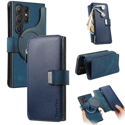 CaseNeo MagSafe RFID Anti-theft Zipper Wallet Retro Leather Phone Case, For Galaxy S26+ 5G, For Galaxy S26 Ultra 5G, For Galaxy S26 5G, For Galaxy S25 FE 5G, For Galaxy S25 Edge 5G, For Galaxy S25 5G, For Galaxy S25+ 5G, For Galaxy S25 Ultra 5G        ...