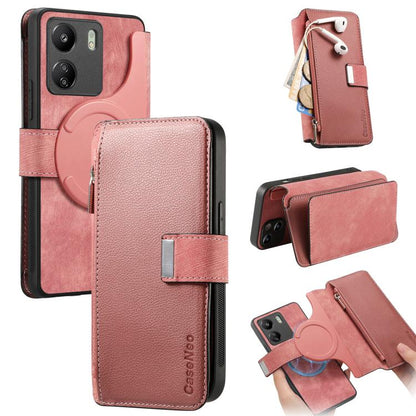 CaseNeo MagSafe RFID Anti-theft Zipper Wallet Retro Leather Phone Case, For Redmi Turbo 5 Max / Poco X8 Pro Max, For Redmi Turbo 5 5G / Poco X8 Pro 5G, For Redmi Note 15 Pro+ Global 163.3mm, For Redmi Note 15 4G / 5G Global 164mm                       ...