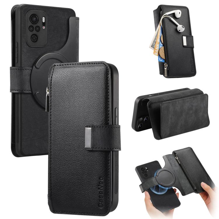CaseNeo MagSafe RFID Anti-theft Zipper Wallet Retro Leather Phone Case, For Redmi Note 13 4G, For Redmi Note 13R Pro 5G, For Redmi Note 13 5G, For Redmi Note 13 Pro+, For Redmi Note 13 Pro 5G, For Redmi Note 12 4G Global, For Redmi Note 12 Pro+ 5G     ...