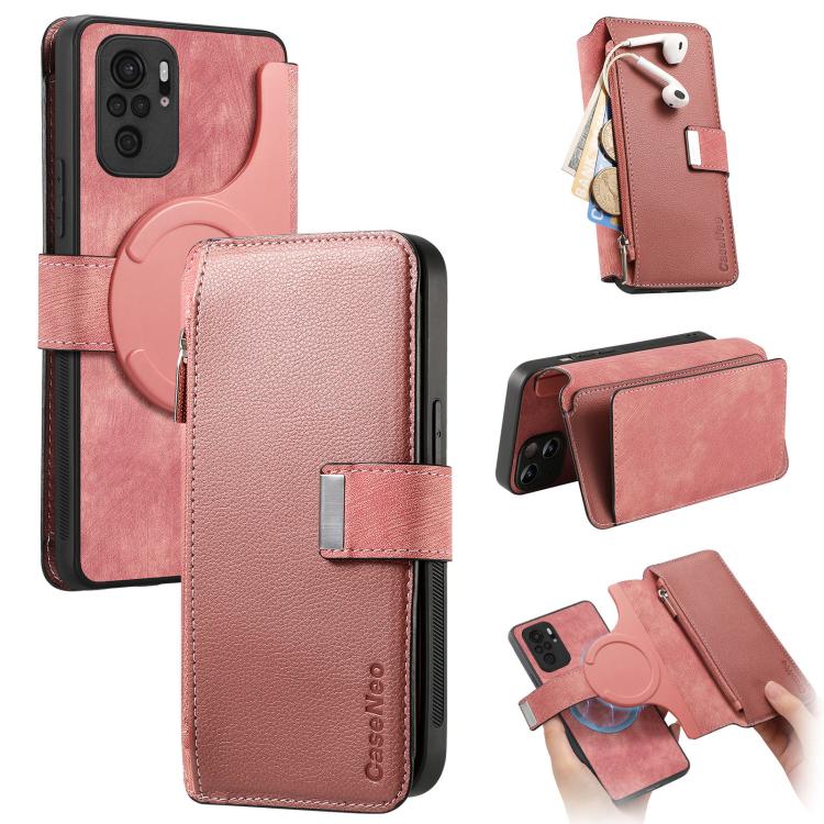 CaseNeo MagSafe RFID Anti-theft Zipper Wallet Retro Leather Phone Case, For Redmi Note 13 4G, For Redmi Note 13R Pro 5G, For Redmi Note 13 5G, For Redmi Note 13 Pro+, For Redmi Note 13 Pro 5G, For Redmi Note 12 4G Global, For Redmi Note 12 Pro+ 5G     ...