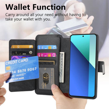 CaseNeo MagSafe RFID Anti-theft Zipper Wallet Retro Leather Phone Case, For Redmi Note 13 4G, For Redmi Note 13R Pro 5G, For Redmi Note 13 5G, For Redmi Note 13 Pro+, For Redmi Note 13 Pro 5G, For Redmi Note 12 4G Global, For Redmi Note 12 Pro+ 5G     ...