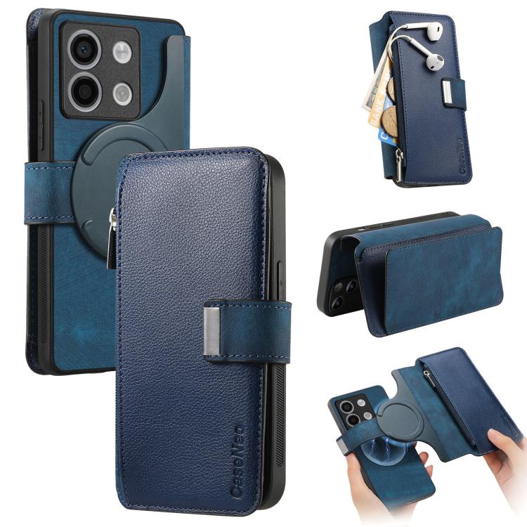 CaseNeo MagSafe RFID Anti-theft Zipper Wallet Retro Leather Phone Case, For Redmi Note 13 4G, For Redmi Note 13R Pro 5G, For Redmi Note 13 5G, For Redmi Note 13 Pro+, For Redmi Note 13 Pro 5G, For Redmi Note 12 4G Global, For Redmi Note 12 Pro+ 5G     ...
