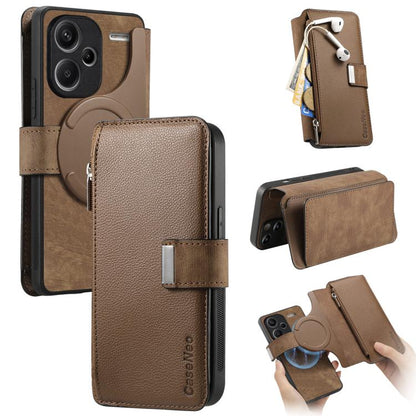 CaseNeo MagSafe RFID Anti-theft Zipper Wallet Retro Leather Phone Case, For Redmi Note 13 4G, For Redmi Note 13R Pro 5G, For Redmi Note 13 5G, For Redmi Note 13 Pro+, For Redmi Note 13 Pro 5G, For Redmi Note 12 4G Global, For Redmi Note 12 Pro+ 5G     ...