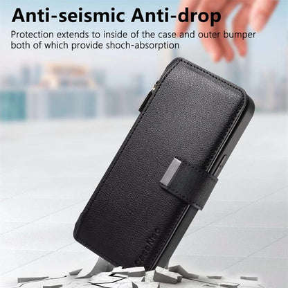 CaseNeo MagSafe RFID Anti-theft Zipper Wallet Retro Leather Phone Case, For Redmi Turbo 5 Max / Poco X8 Pro Max, For Redmi Turbo 5 5G / Poco X8 Pro 5G, For Redmi Note 15 Pro+ Global 163.3mm, For Redmi Note 15 4G / 5G Global 164mm                       ...