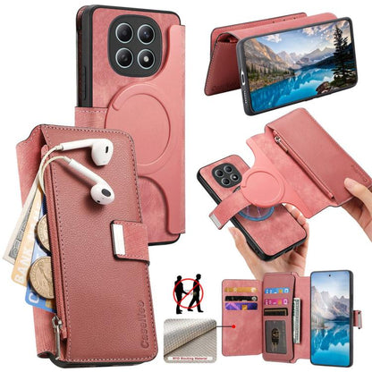 CaseNeo MagSafe RFID Anti-theft Zipper Wallet Retro Leather Phone Case, For Redmi Turbo 5 Max / Poco X8 Pro Max, For Redmi Turbo 5 5G / Poco X8 Pro 5G, For Redmi Note 15 Pro+ Global 163.3mm, For Redmi Note 15 4G / 5G Global 164mm                       ...
