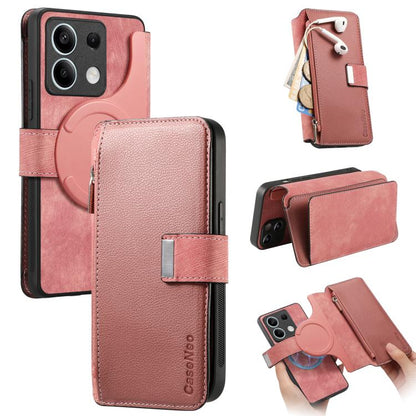 CaseNeo MagSafe RFID Anti-theft Zipper Wallet Retro Leather Phone Case, For Redmi Note 13 4G, For Redmi Note 13R Pro 5G, For Redmi Note 13 5G, For Redmi Note 13 Pro+, For Redmi Note 13 Pro 5G, For Redmi Note 12 4G Global, For Redmi Note 12 Pro+ 5G     ...