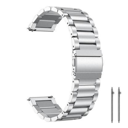 xDfind Three Beads Stainless Steel Watch Band, 14mm, 18mm, 20mm, 22mm