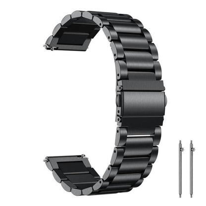 xDfind Three Beads Stainless Steel Watch Band, 14mm, 18mm, 20mm, 22mm
