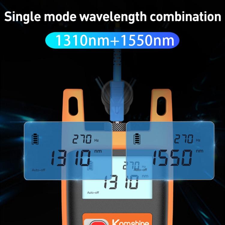 Komshine KLS-25m Dual Wavelength Handheld Fiber Optic Line Tester, KLS-25m