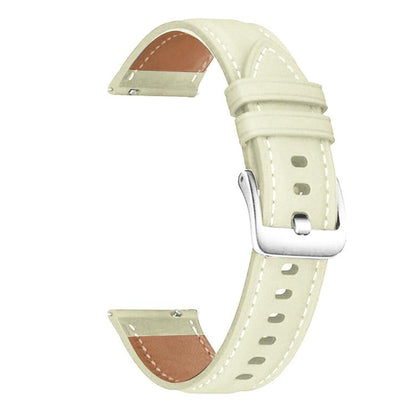 xDfind Flat Head Black Shark Fine Grain Leather Watch Band, 20mm, 22mm