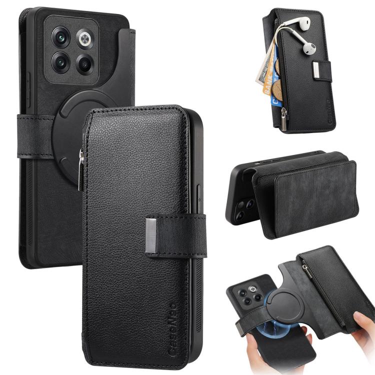 CaseNeo MagSafe RFID Anti-theft Zipper Wallet Retro Leather Phone Case, For OnePlus 15T, For OnePlus Ace 6 / 6T, For OnePlus 15, For OnePlus Ace 5, For OnePlus 13, For OnePlus 12, For OnePlus 11