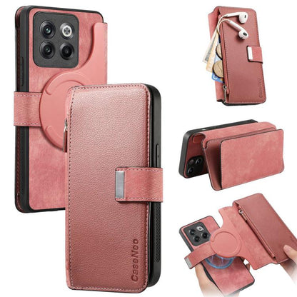 CaseNeo MagSafe RFID Anti-theft Zipper Wallet Retro Leather Phone Case, For OnePlus 15T, For OnePlus Ace 6 / 6T, For OnePlus 15, For OnePlus Ace 5, For OnePlus 13, For OnePlus 12, For OnePlus 11
