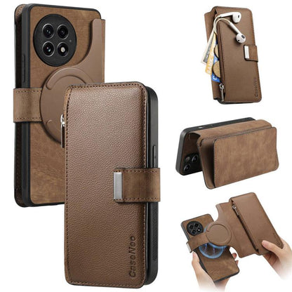 CaseNeo MagSafe RFID Anti-theft Zipper Wallet Retro Leather Phone Case, For OnePlus 15T, For OnePlus Ace 6 / 6T, For OnePlus 15, For OnePlus Ace 5, For OnePlus 13, For OnePlus 12, For OnePlus 11