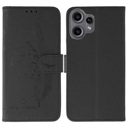 Feather Pattern Litchi Texture Leather Phone Case, For Nothing CMF Phone 2 Pro