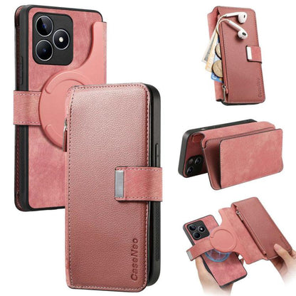 CaseNeo MagSafe RFID Anti-theft Zipper Wallet Retro Leather Phone Case, For Realme 16 Pro+ 5G, For Realme 16 Pro 5G, For Realme GT 8 Pro Global, For Realme 15T 5G Global, For Realme 14, For Realme 14 Pro+, For Realme 14 Pro, For Realme Neo7            ...