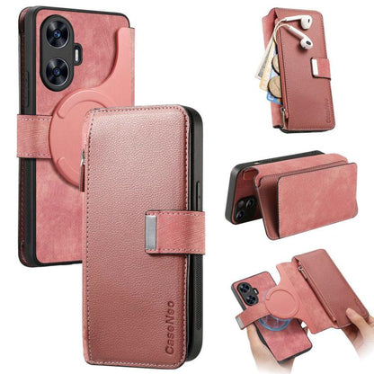 CaseNeo MagSafe RFID Anti-theft Zipper Wallet Retro Leather Phone Case, For Realme 16 Pro+ 5G, For Realme 16 Pro 5G, For Realme GT 8 Pro Global, For Realme 15T 5G Global, For Realme 14, For Realme 14 Pro+, For Realme 14 Pro, For Realme Neo7            ...