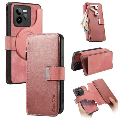 CaseNeo MagSafe RFID Anti-theft Zipper Wallet Retro Leather Phone Case, For Realme 16 Pro+ 5G, For Realme 16 Pro 5G, For Realme GT 8 Pro Global, For Realme 15T 5G Global, For Realme 14, For Realme 14 Pro+, For Realme 14 Pro, For Realme Neo7            ...