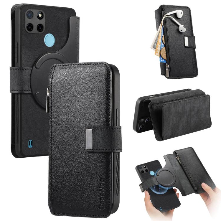 CaseNeo MagSafe RFID Anti-theft Zipper Wallet Retro Leather Phone Case, For Realme 16 Pro+ 5G, For Realme 16 Pro 5G, For Realme GT 8 Pro Global, For Realme 15T 5G Global, For Realme 14, For Realme 14 Pro+, For Realme 14 Pro, For Realme Neo7            ...