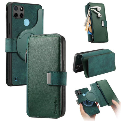 CaseNeo MagSafe RFID Anti-theft Zipper Wallet Retro Leather Phone Case, For Realme 16 Pro+ 5G, For Realme 16 Pro 5G, For Realme GT 8 Pro Global, For Realme 15T 5G Global, For Realme 14, For Realme 14 Pro+, For Realme 14 Pro, For Realme Neo7            ...