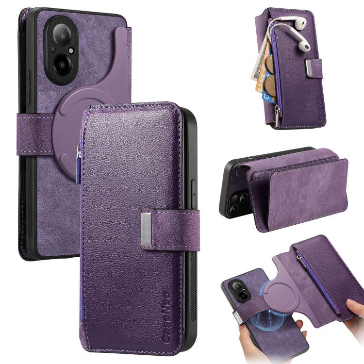 CaseNeo MagSafe RFID Anti-theft Zipper Wallet Retro Leather Phone Case, For Realme 16 Pro+ 5G, For Realme 16 Pro 5G, For Realme GT 8 Pro Global, For Realme 15T 5G Global, For Realme 14, For Realme 14 Pro+, For Realme 14 Pro, For Realme Neo7            ...