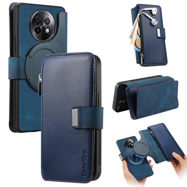 CaseNeo MagSafe RFID Anti-theft Zipper Wallet Retro Leather Phone Case, For Realme 16 Pro+ 5G, For Realme 16 Pro 5G, For Realme GT 8 Pro Global, For Realme 15T 5G Global, For Realme 14, For Realme 14 Pro+, For Realme 14 Pro, For Realme Neo7            ...