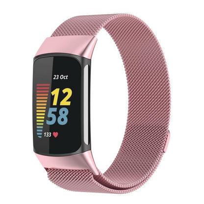 For Fitbit Charge 5 xDfind Milanese Magnetic Metal Watch Band, S, L