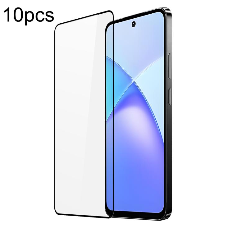 10pcs DUX DUCIS 0.33mm 9H Medium Alumina Tempered Glass Film, For Infinix GT 50 Pro 5G, For Infinix Hot 60 4G / 60i 4G, For Infinix Hot 60 Pro+ 4G, For Infinix Hot 60 Pro 4G, For Infinix Smart 10 4G / 10 Plus 4G, For Infinix GT 30 Pro
