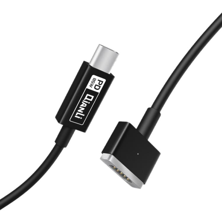 QianLi Adaptive Notebook Power Cable, T Head to Type-C, L Head to Type-C, Type-C