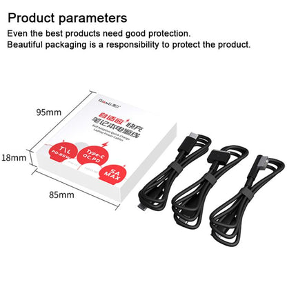 QianLi Adaptive Notebook Power Cable, T Head to Type-C, L Head to Type-C, Type-C