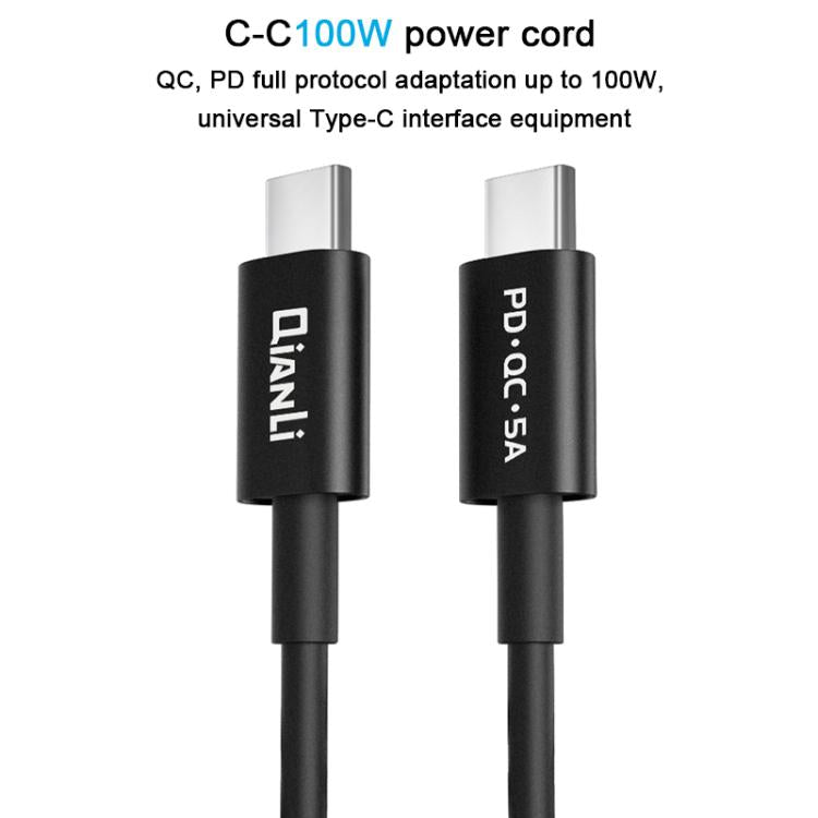 QianLi Adaptive Notebook Power Cable, T Head to Type-C, L Head to Type-C, Type-C