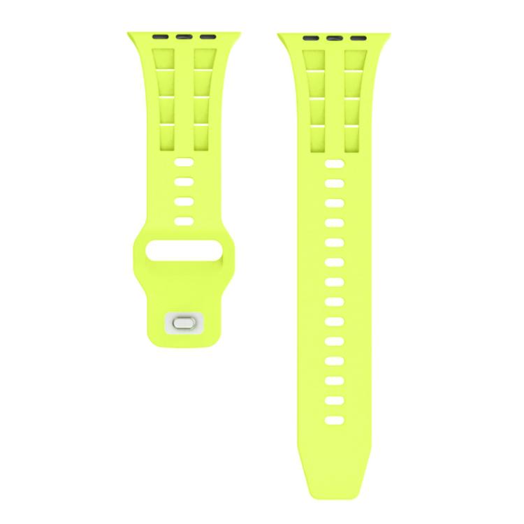 Dual-row Breathable Silicone Watch Band, For Apple Watch 46mm / 49mm / 45mm / 44mm