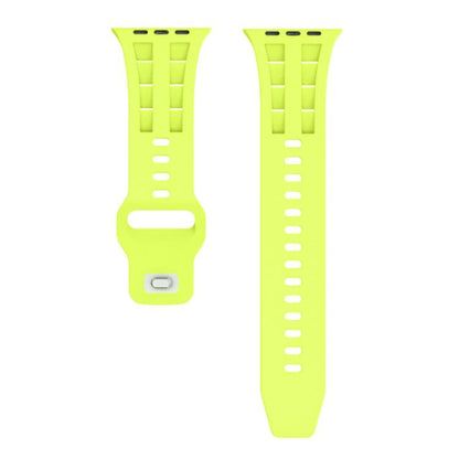 Dual-row Breathable Silicone Watch Band, For Apple Watch 46mm / 49mm / 45mm / 44mm
