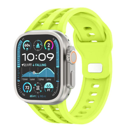 Dual-row Breathable Silicone Watch Band, For Apple Watch 46mm / 49mm / 45mm / 44mm